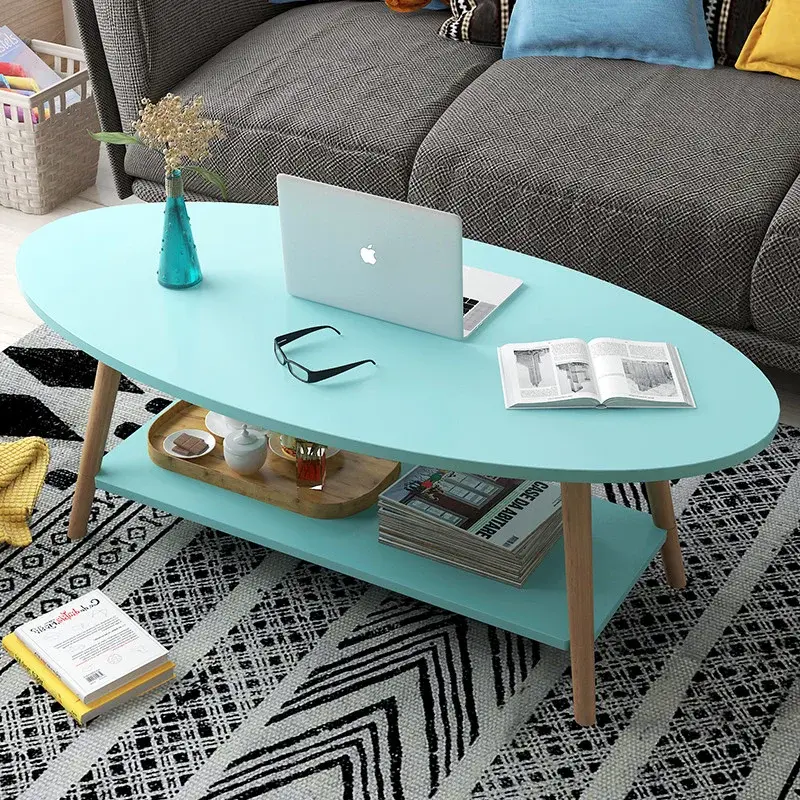 Thumbnail: Modern Family Double-Layer Table Living Room Small Table Creative  Coffee Table
