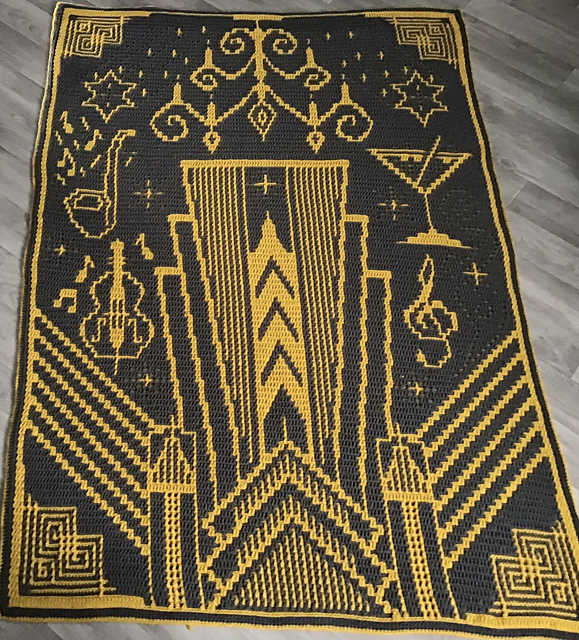 20s Art Deco Flow - Throw