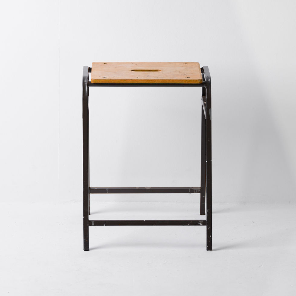 サムネイル： s-11v | Vintage Steel Wood Stool