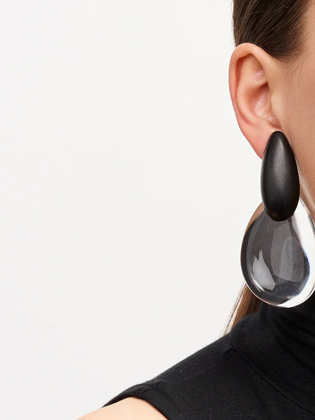Boucles d'oreille tendance transparentes Monies Rosario