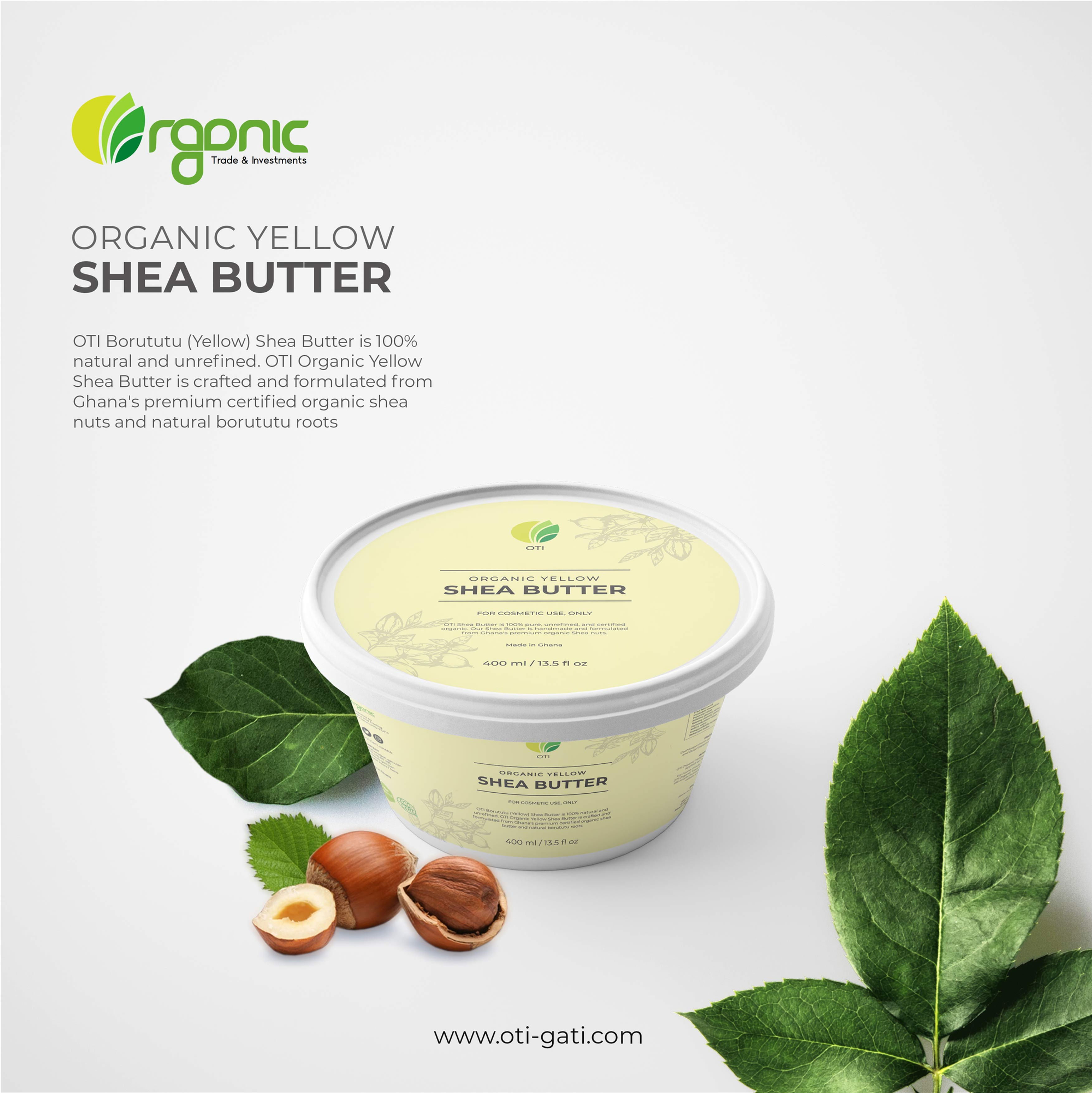 OTI Burututu Root (Yellow) Raw Shea Butter