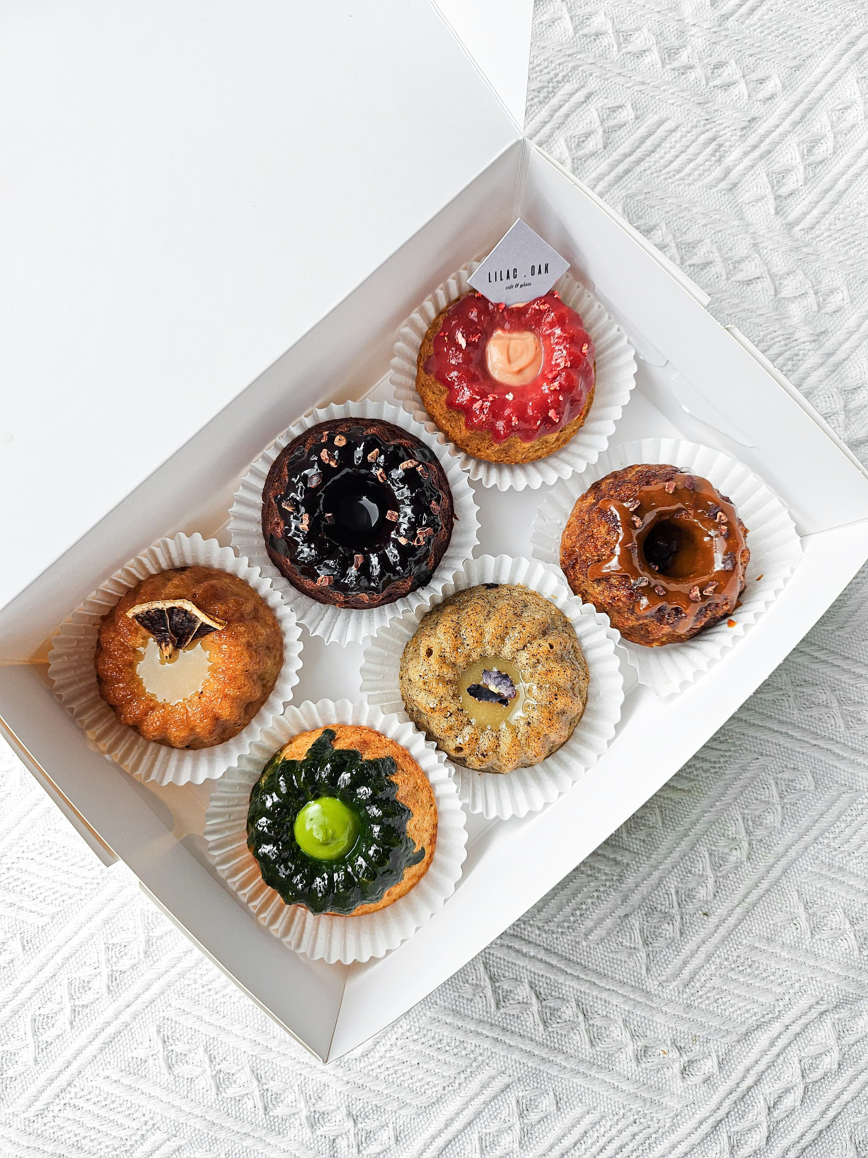 vegan assorted mini bundt cakes dessert box from Lilac Oak perfect for gifting