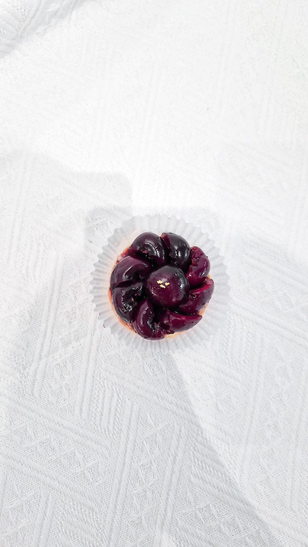 vegan custard cherries tart from Lilac Oak