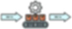A conveyor system with 500 items per hour in and 500 items per hour out