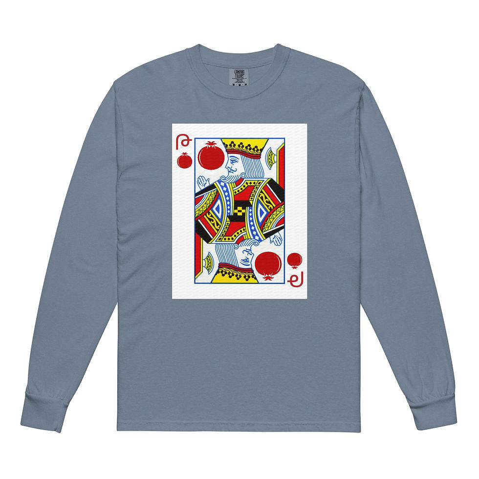 Thumbnail: King of Pomegranates - Garment-dyed heavyweight long-sleeve shirt