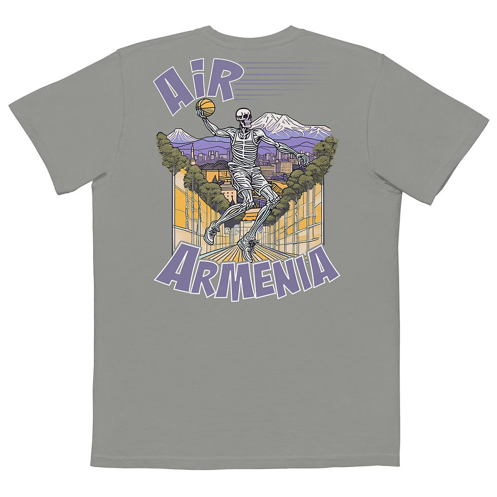 Air Armenia - Men's garment-dyed pocket Armenian t-shirt