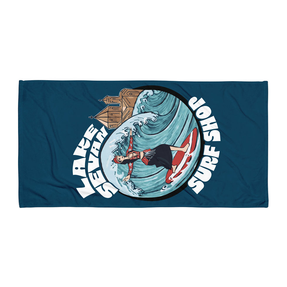 Lake Seven Surf Shop - Beach Bath Towel