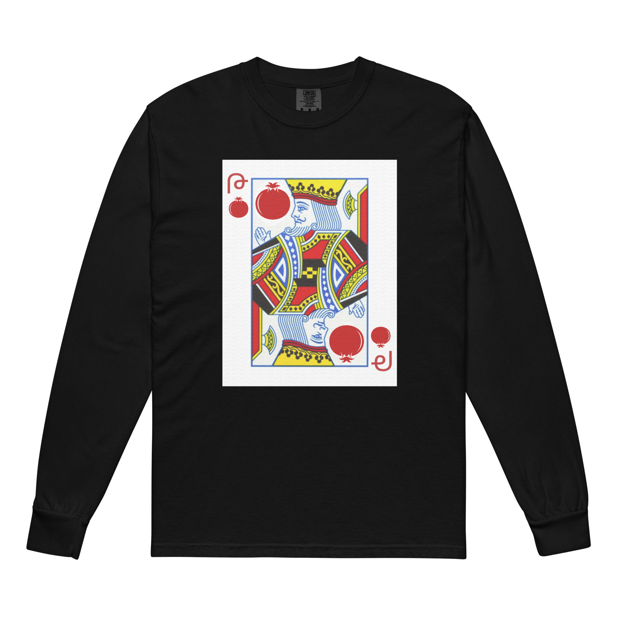 King of Pomegranates - Garment-dyed heavyweight long-sleeve shirt
