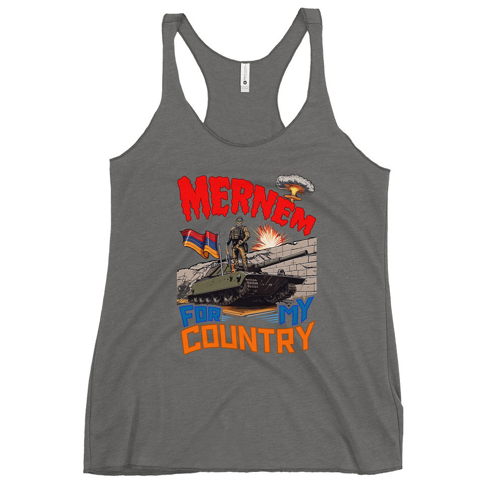 Thumbnail: Mernem for country - Women's Racerback Tank Top Armenian shirt