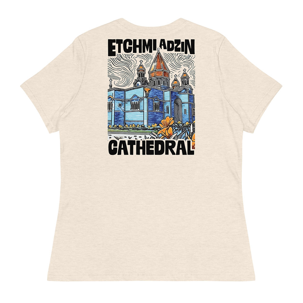 Thumbnail: Etchmiadzin Cathedral - Women's Relaxed Armenian T-Shirt