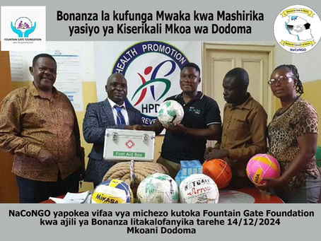 Unprecedented End of Year Bonanza for NGOs in Dodoma: NaCoNGO and Fountain Gate Foundation Collaboration