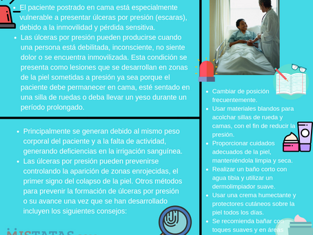 Cuidados de la piel en pacientes postrados.