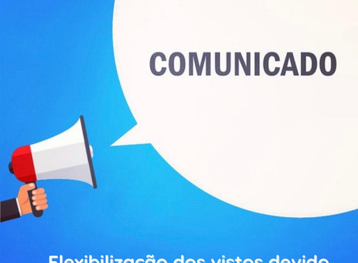 Flexibilização dos vistos devido à pandemia.