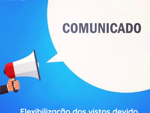 Flexibilização dos vistos devido à pandemia.