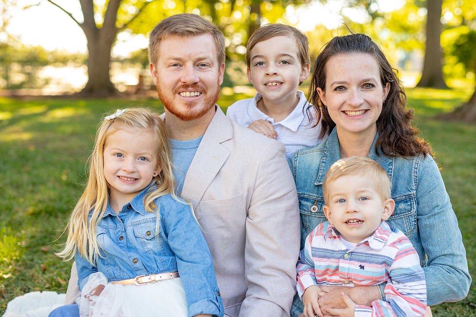 Warm family session at sunset in Columbia, MO | KatFour Photo