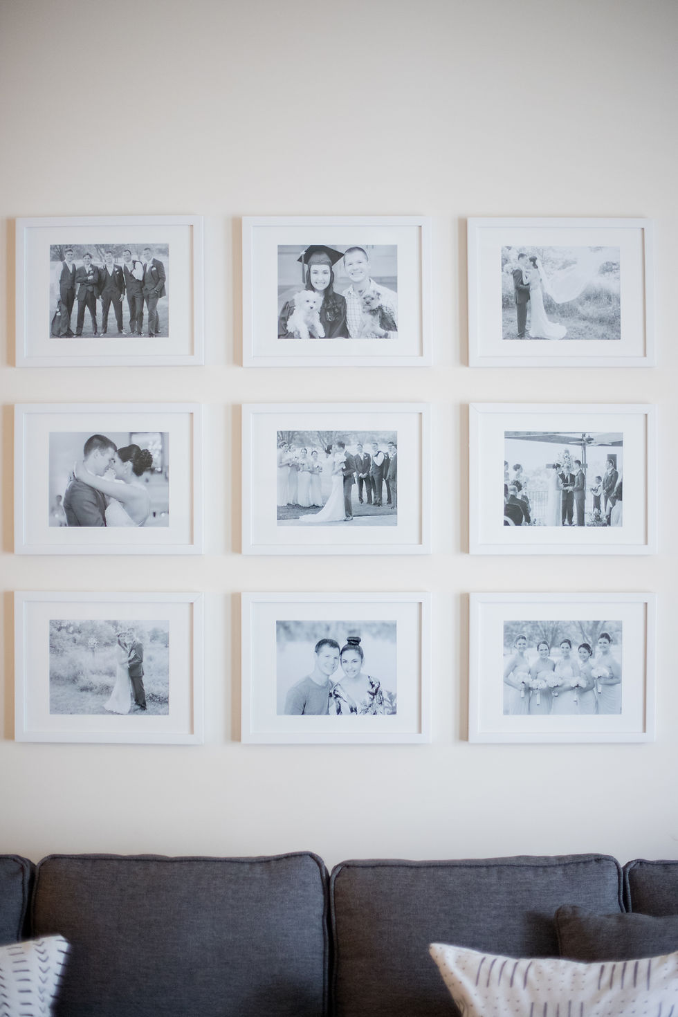 Photo wall from KatFour Photo Client in Columbia, MO