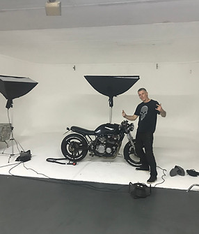 Motorbike shoot in Rosebank studio