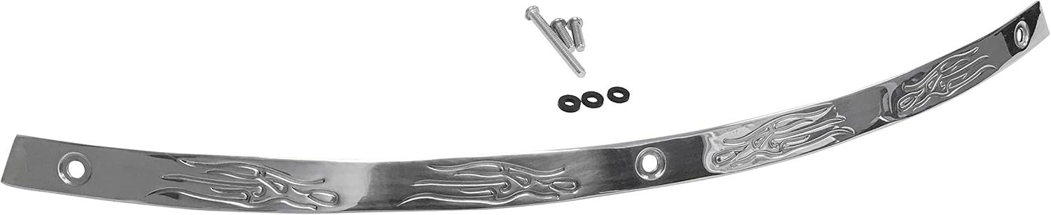 Polished Stainless 4-Slot Pattern Windshield Trim for Harley Davidson '14+ Harle