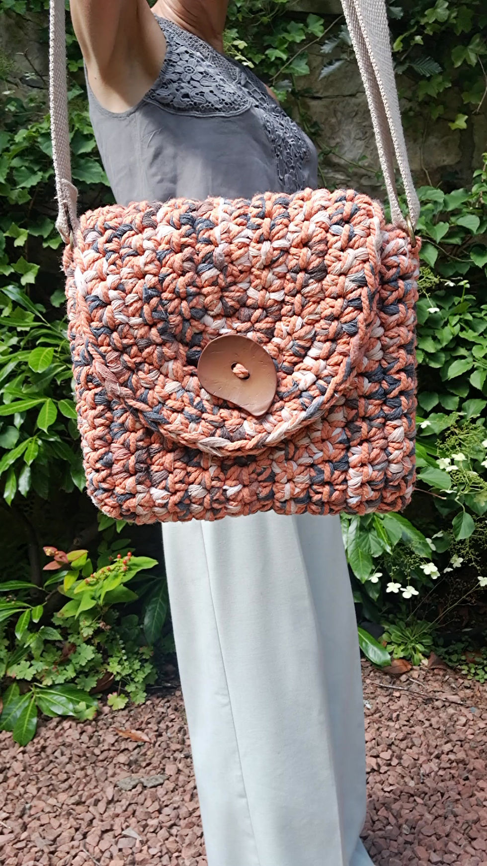 Thumbnail: 'Hue' - Burnt orange tweedy & textured little everyday bag