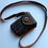 Thumbnail: 'Hillhead Brown' - wintery, chunky little phone bag with leather flap & button