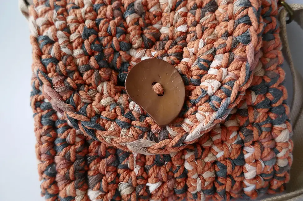 Thumbnail: 'Hue' - Burnt orange tweedy & textured little everyday bag