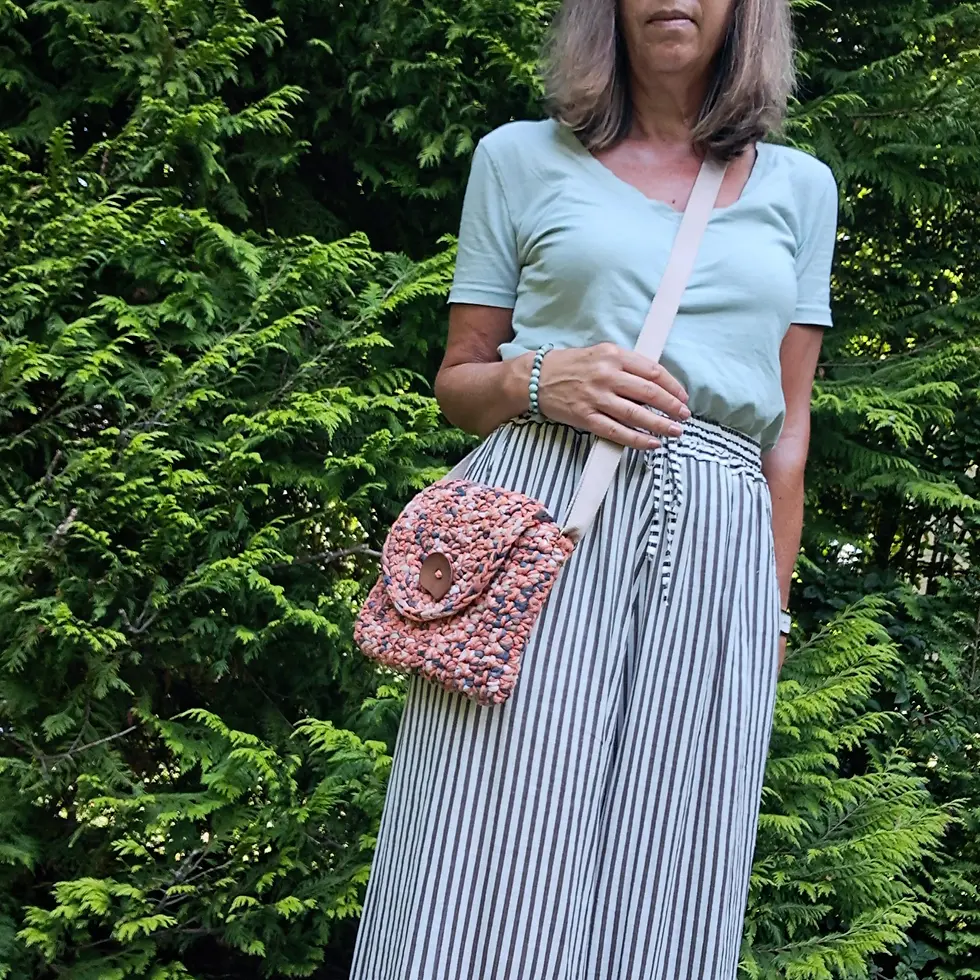 Thumbnail: 'Hue' - Burnt orange tweedy & textured little everyday bag