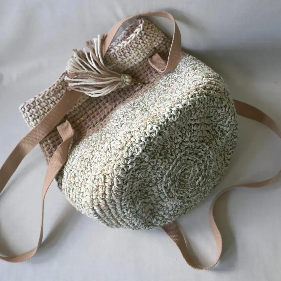 Thumbnail: 'Ayr' - Large artisan textured bucket bag with tassel feature