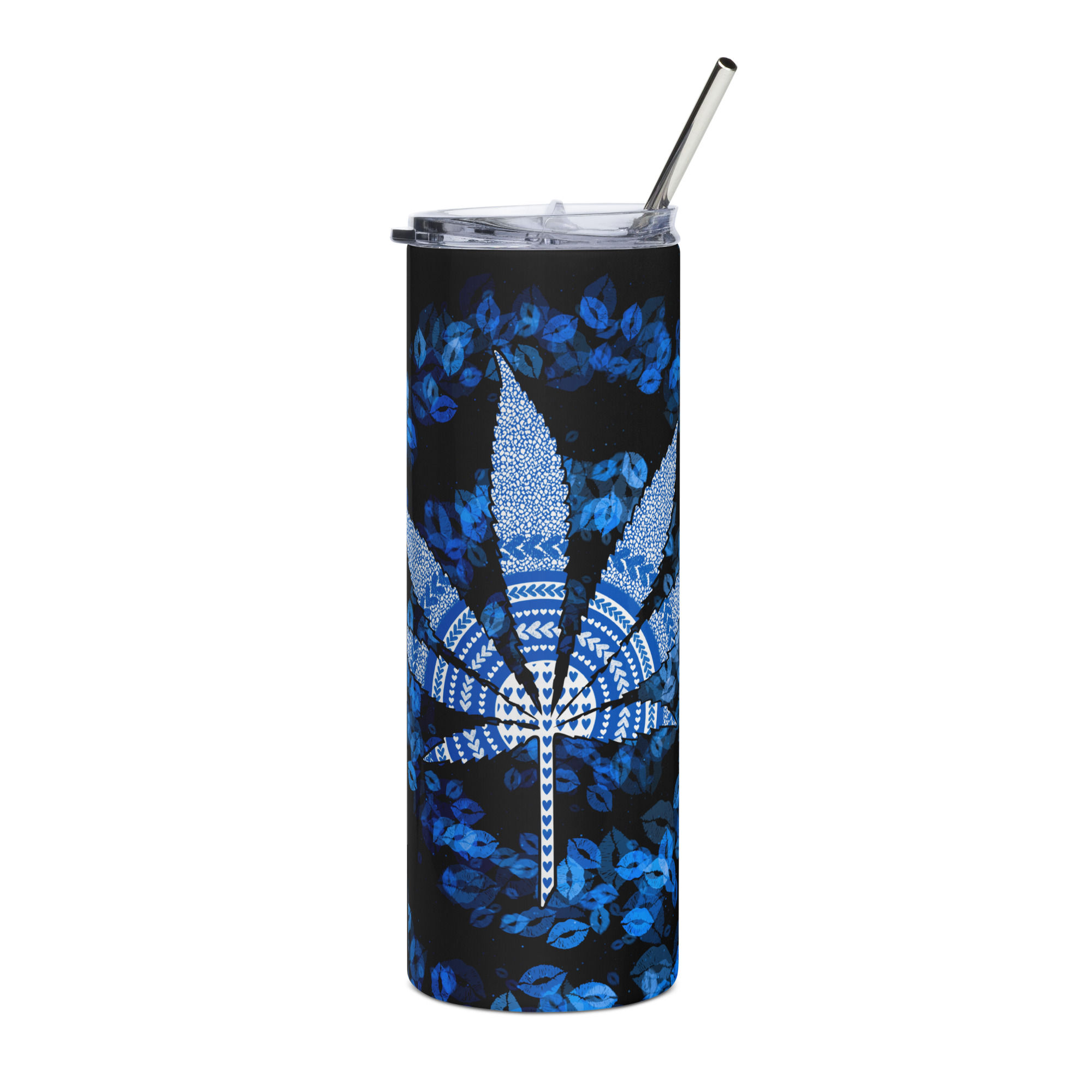 Blue Kisses Stainless Steel Tumbler