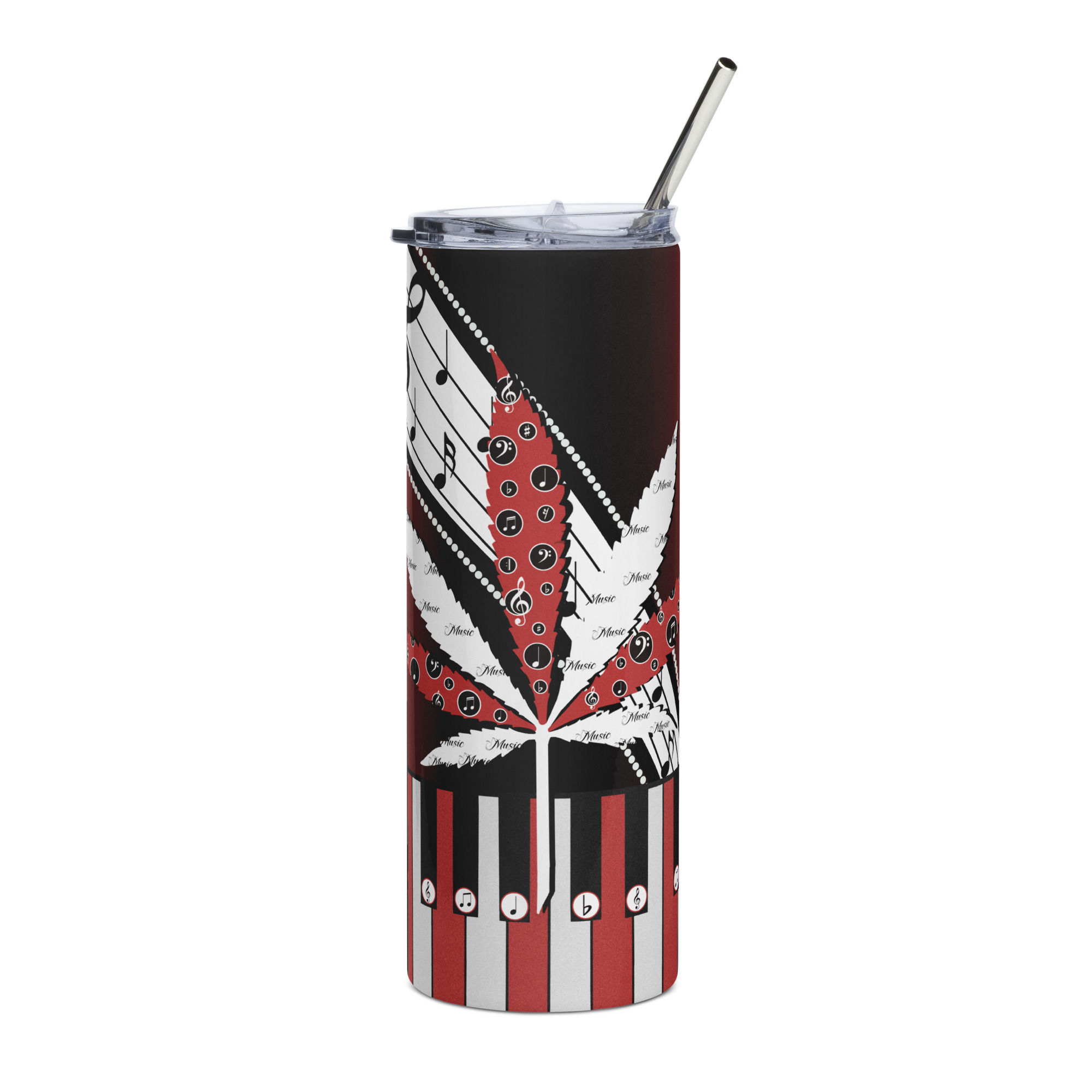 Red Piano Stainless Steel Tumbler