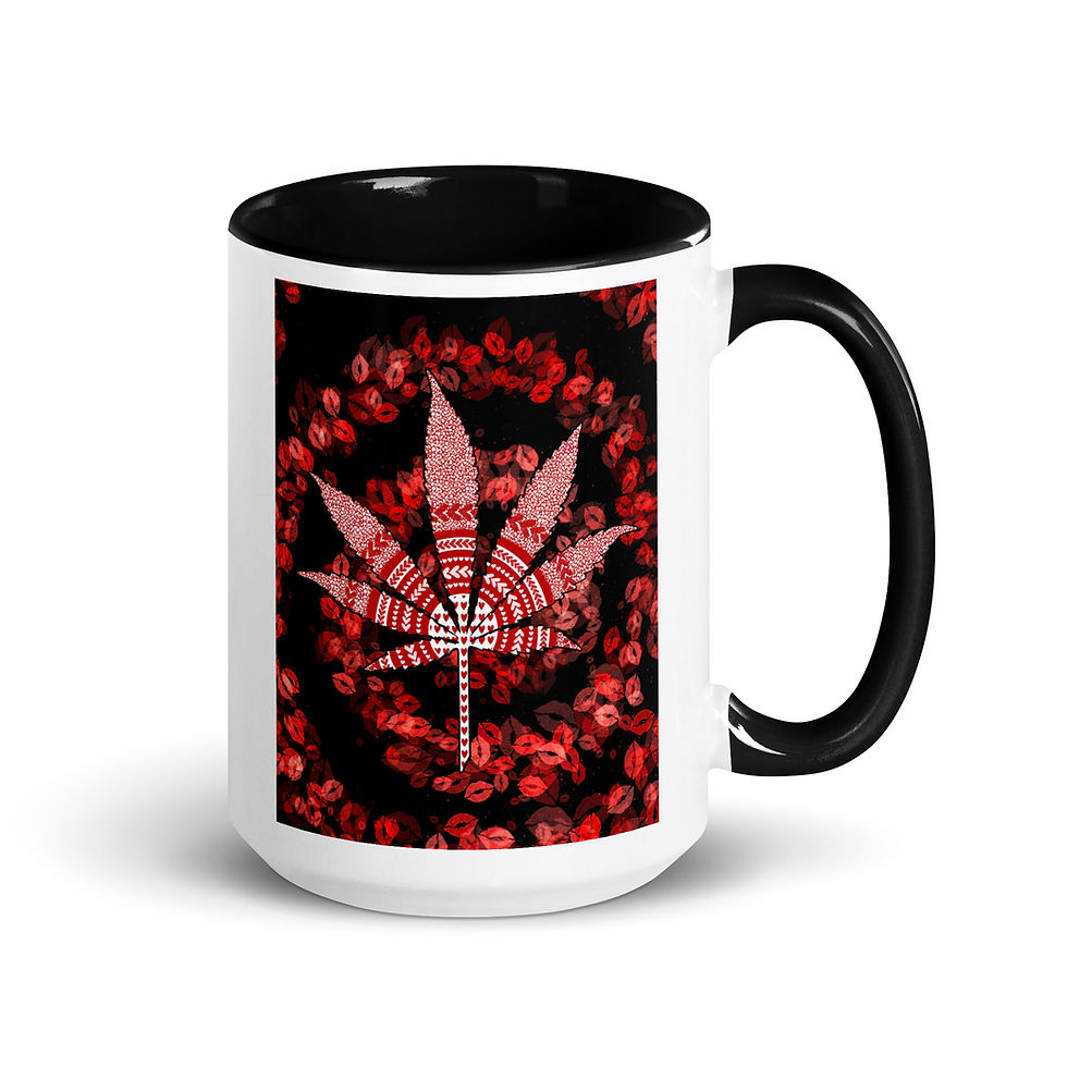 Thumbnail: Red Kisses Mug with Color Inside