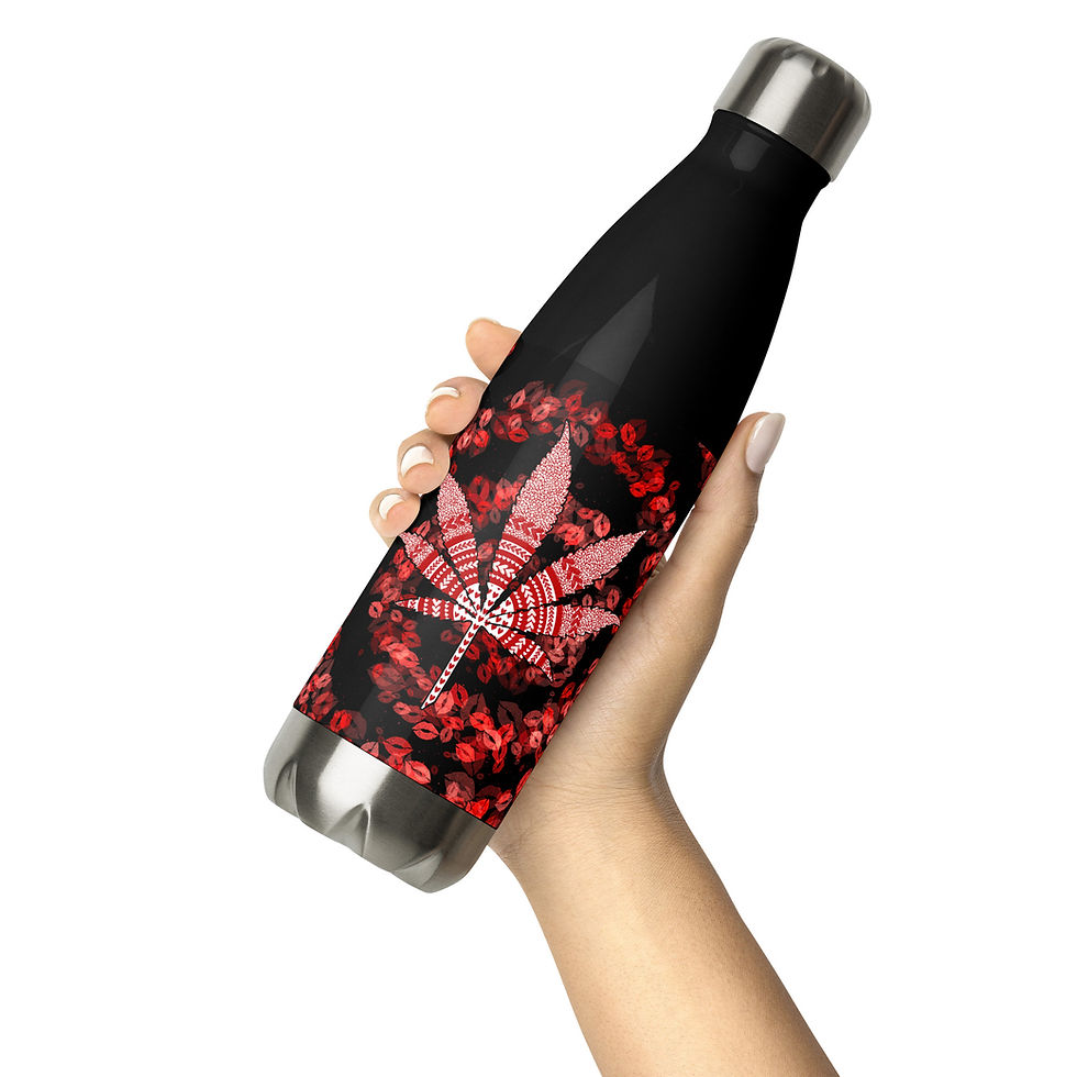 תמונה ממוזערת: Red Kisses Stainless Steel Water Bottle