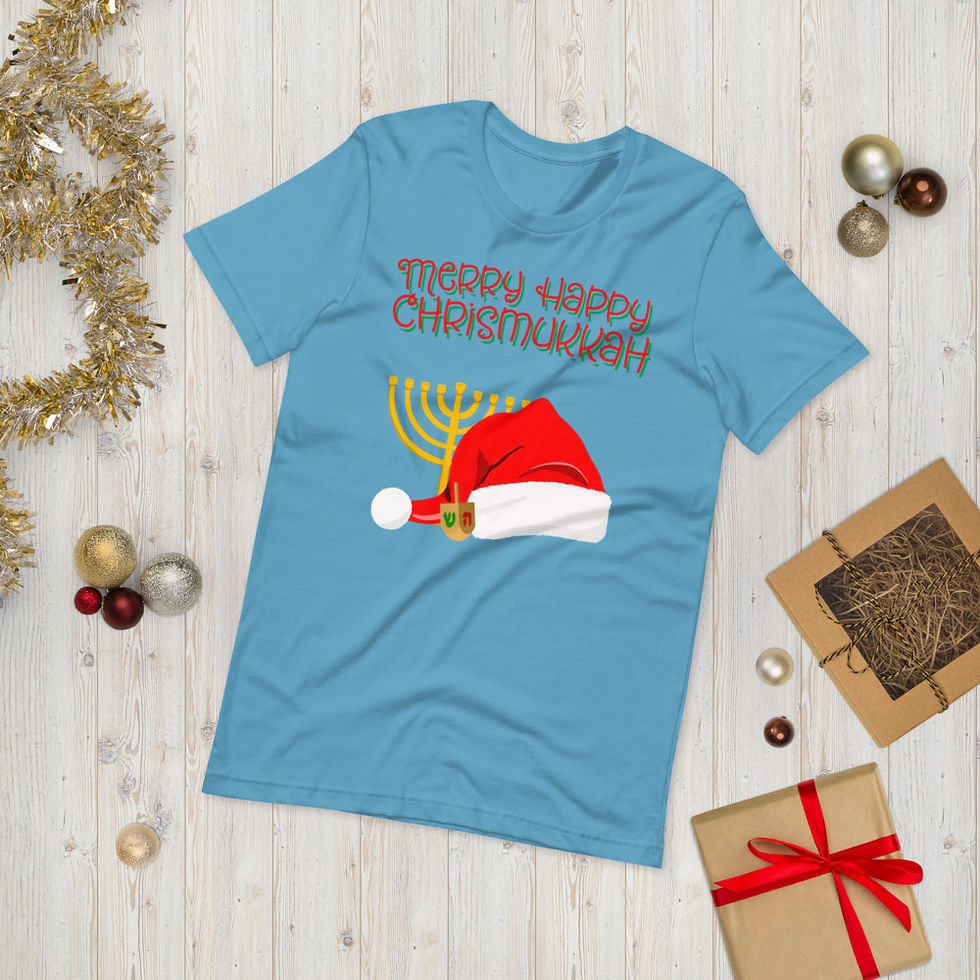 Thumbnail: Merry Happy Chrismukkah Short-Sleeve Unisex T-Shirt