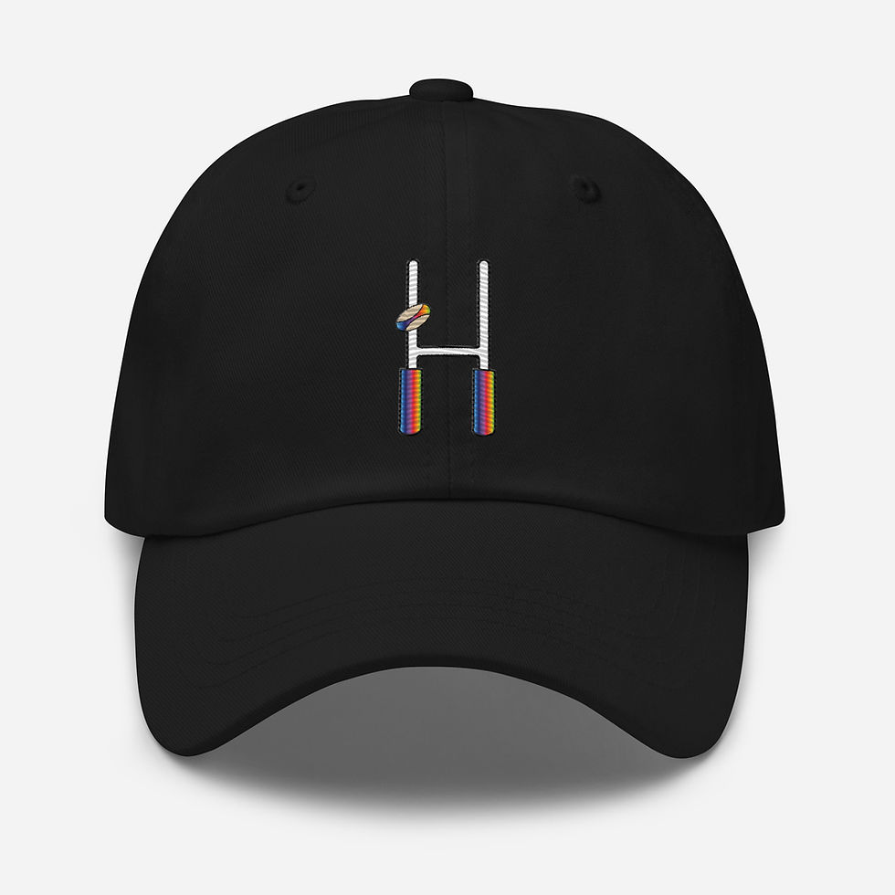 Thumbnail: Rugby Rainbow Uprights Dad hat Baseball Cap