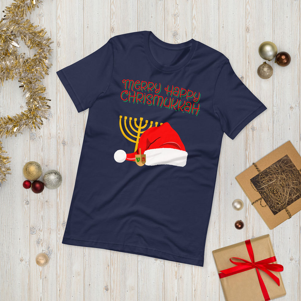 Thumbnail: Merry Happy Chrismukkah Short-Sleeve Unisex T-Shirt