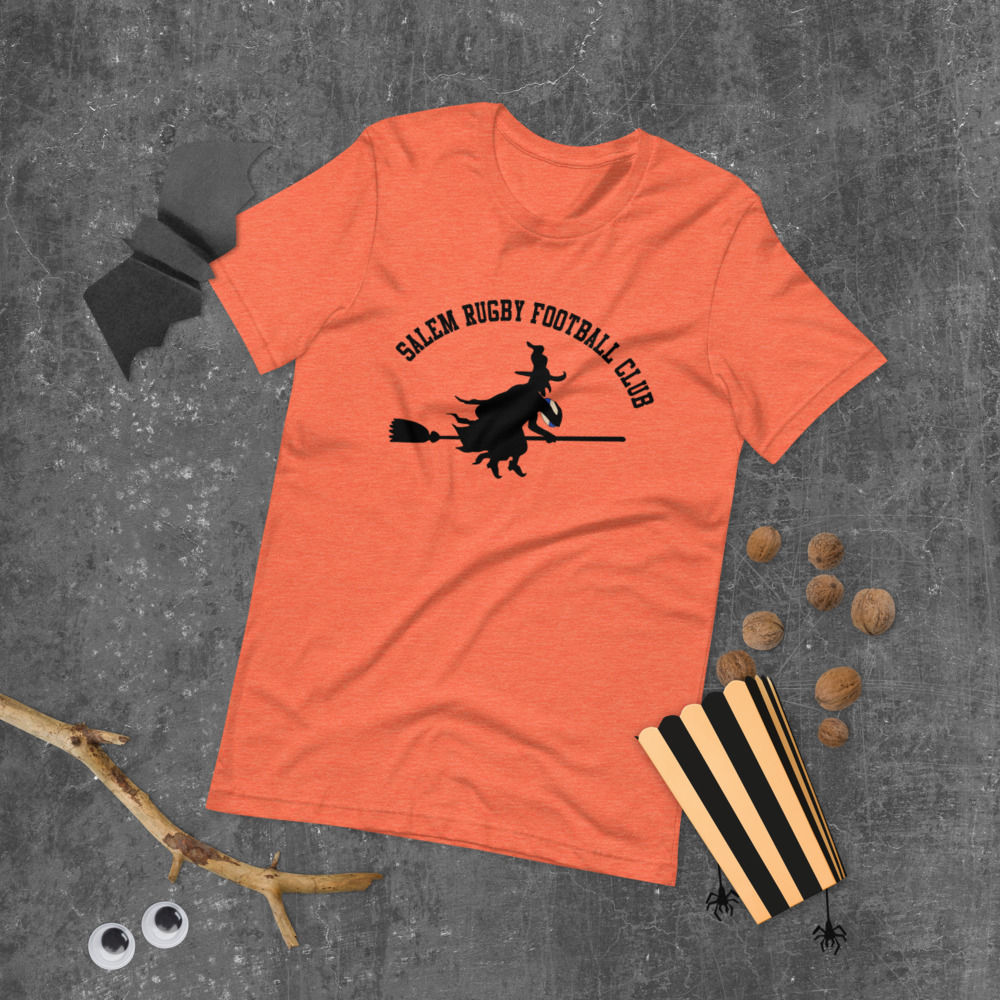 Salem Rugby Football Club Witch on the Pitch Short-Sleeve Unisex T-Shirt