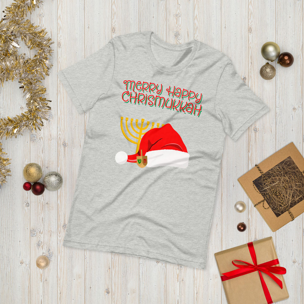 Thumbnail: Merry Happy Chrismukkah Short-Sleeve Unisex T-Shirt
