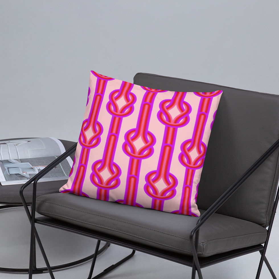 Thumbnail: 70s Pink Supergraphics Basic Pillow