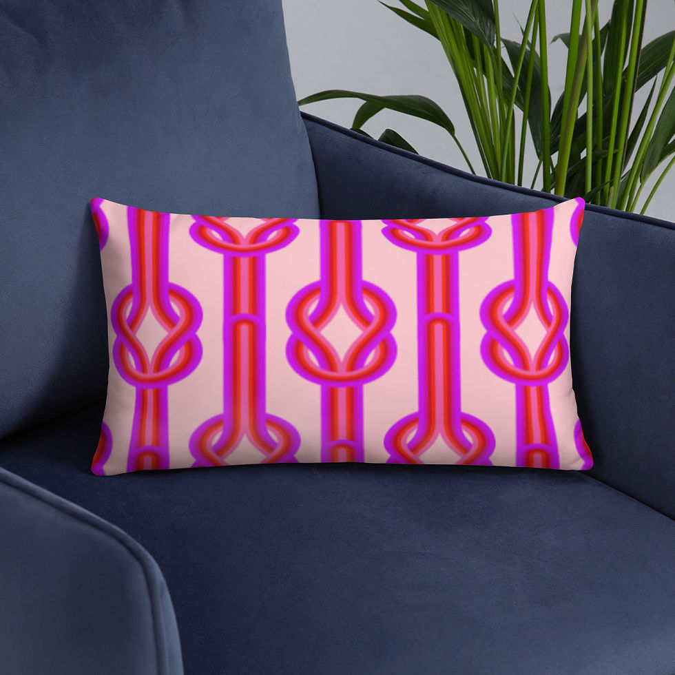 Thumbnail: 70s Pink Supergraphics Basic Pillow