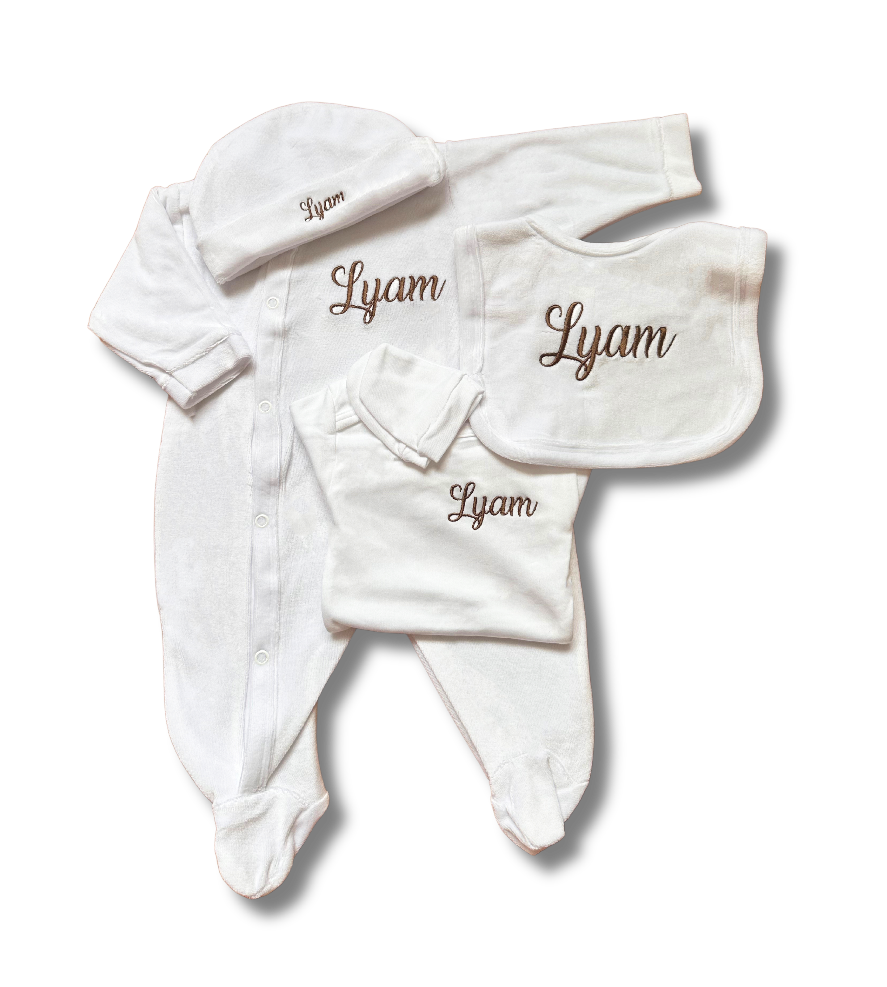 Set 5pcs - Velours blanc