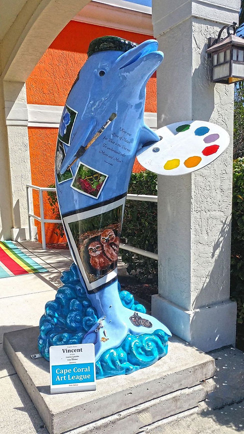 Vincent, the Cape Coral Art League dolphin.
