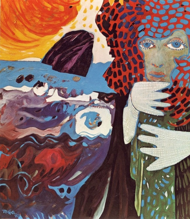 La chiromante, 1970, olio su tela,  80x60.jpg