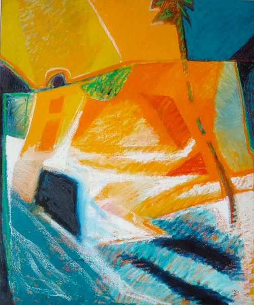  Paesaggio mediterraneo, 2003, olio su tela, 120x100