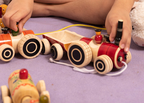 Chennapattana Wooden Toys (Tractor with Trolly) Truly Tribal