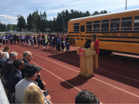 Washington’s first electric school bus rolls through Tacoma
