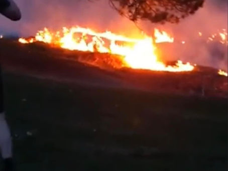 MLFD responding to small brush fire near Centennial Amphitheater in Downtown Moses Lake