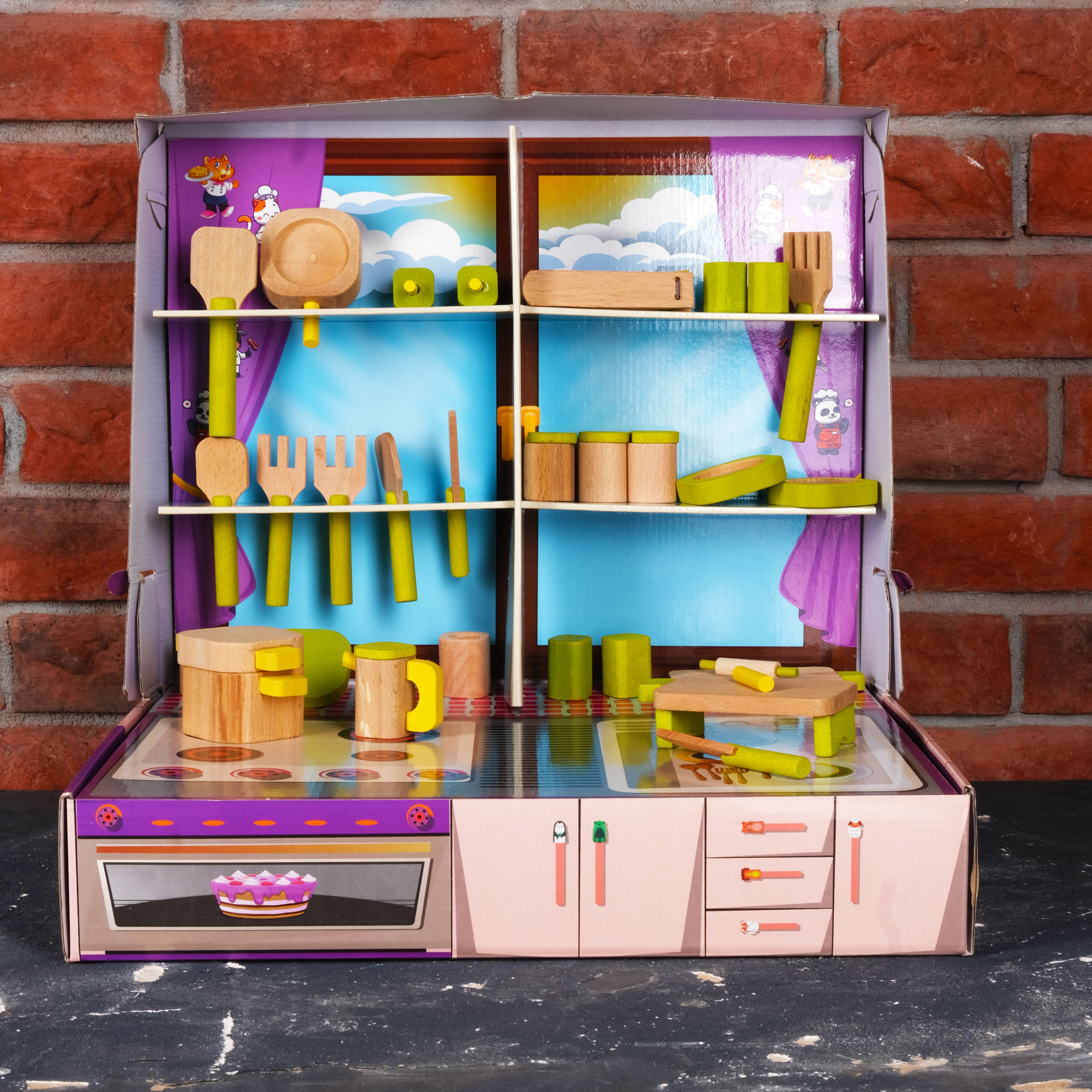 Ahşap Çay Partisi Seti