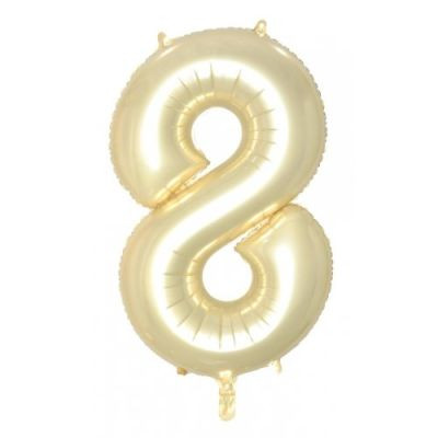 Luxe Gold 86cm Foil Number Balloon Up Balloons Orange