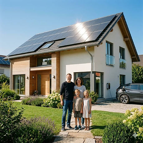 Eigenverbrauch PV-Anlage berechnen zeigt Photovoltaikanlage auf Haus mit hohem Eigenverbrauch und Solarstrom Nutzung