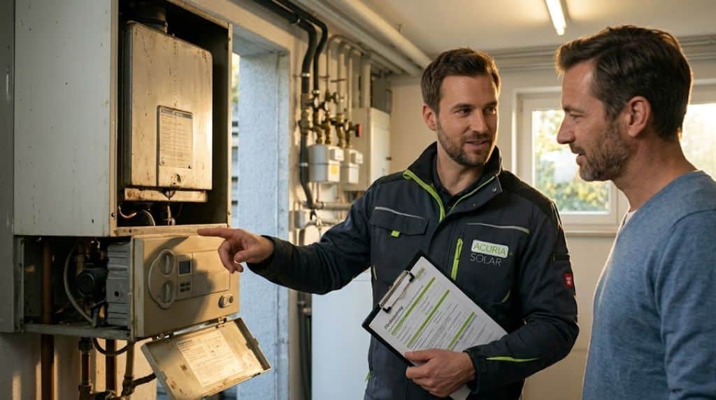 Experte von Acuria Solar berät Kunden vor Ort in Salzgitter