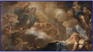 Solomon sleeping and talking to God in his dream